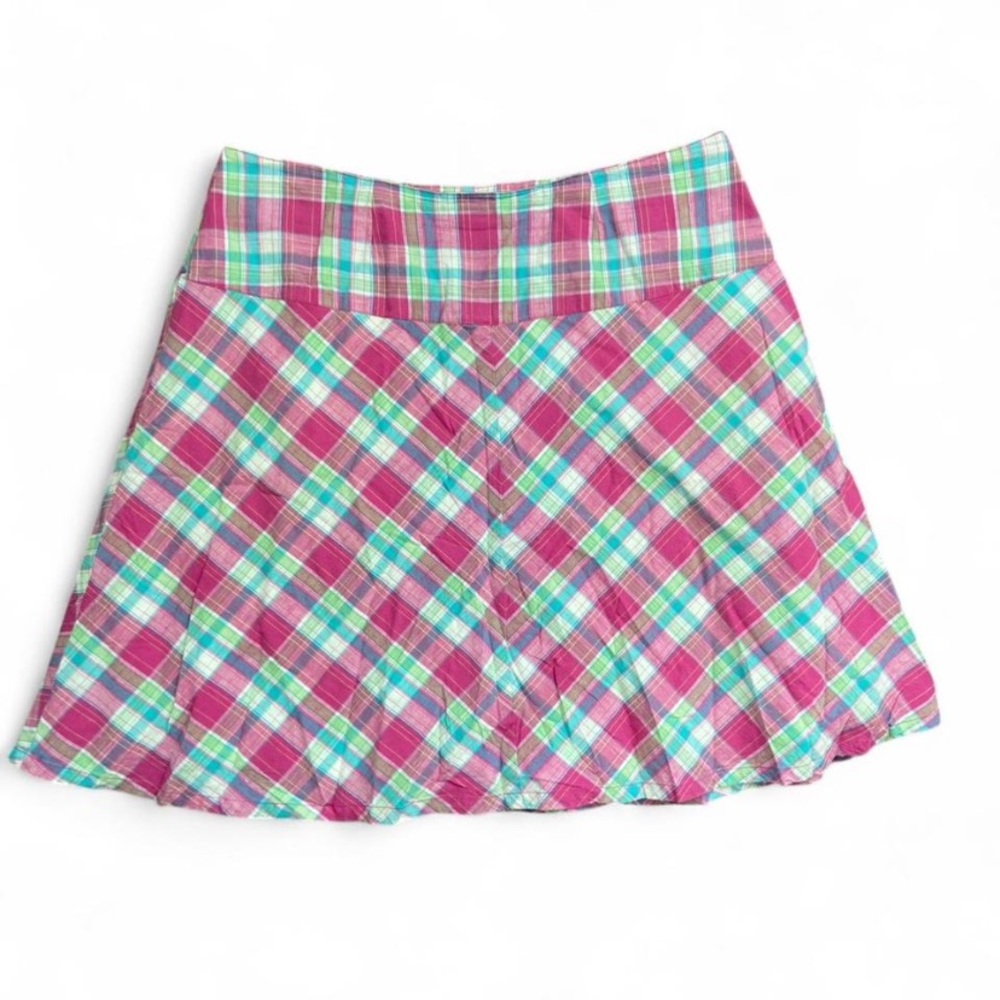 Vintage Y2K Pink Plaid Skirt